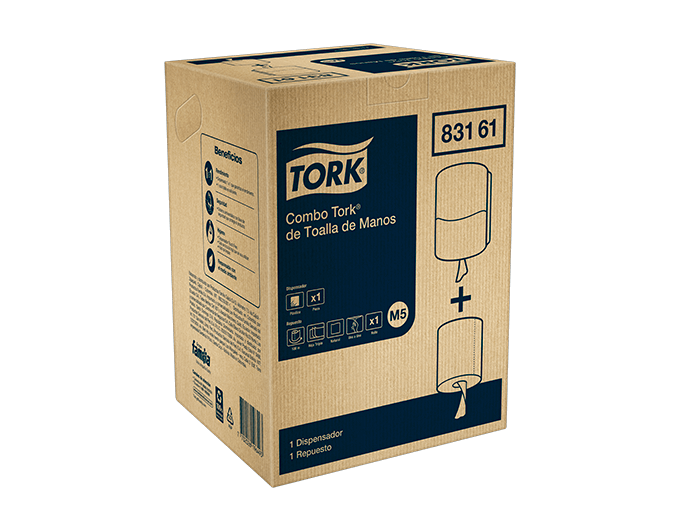 COMBO DISPENSADOR TOALLA ROLLO NATURAL