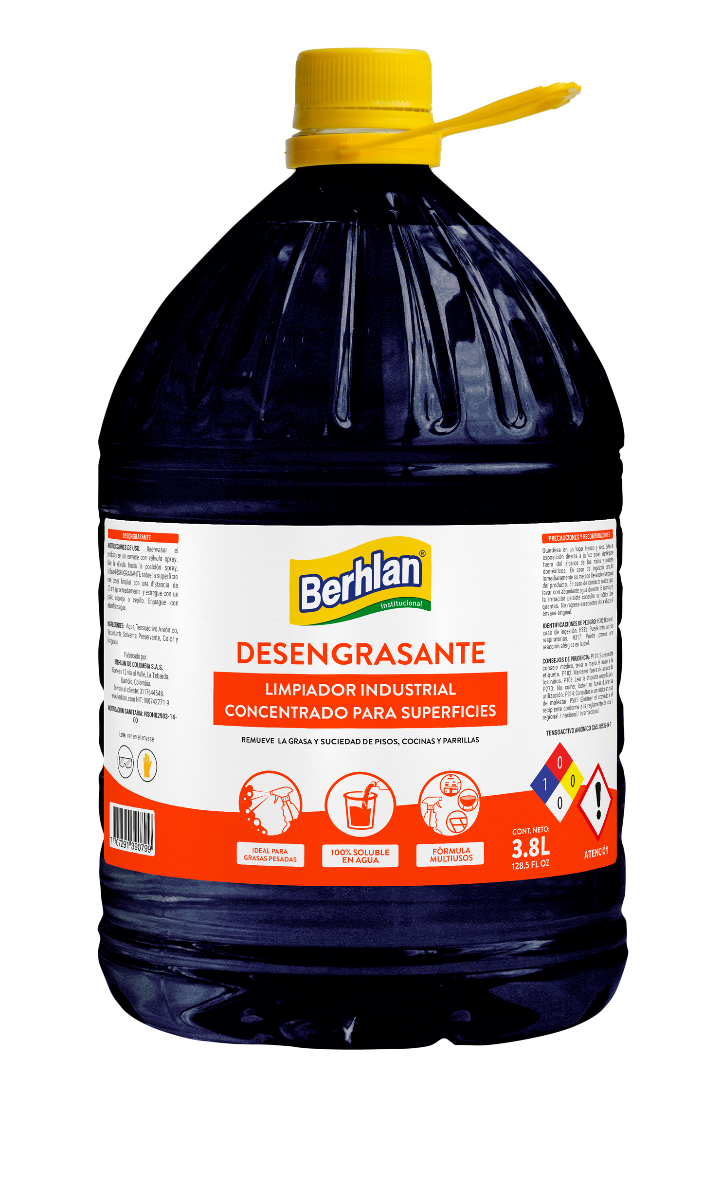DESENGRASANTE BERHLAN X 3800 ML