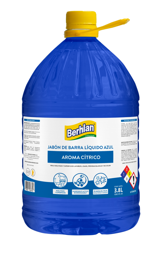 JABON BARRA LIQUIDO AZUL BERHLAN X 3800M