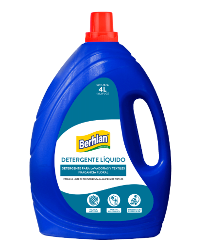 DETERGENTE LIQ LAVADORA BERHLAN X 4000ML