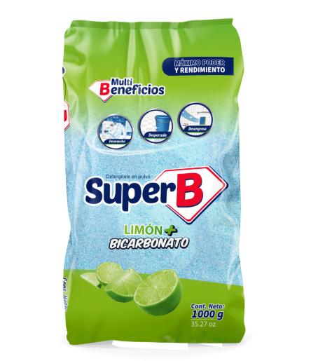 SUPER B/ DETERGE POLVO CITRICO X 1000 GR