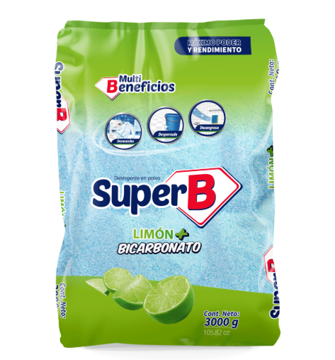 SUPER B/ DETERGE POLVO CITRICO X 3000 GR