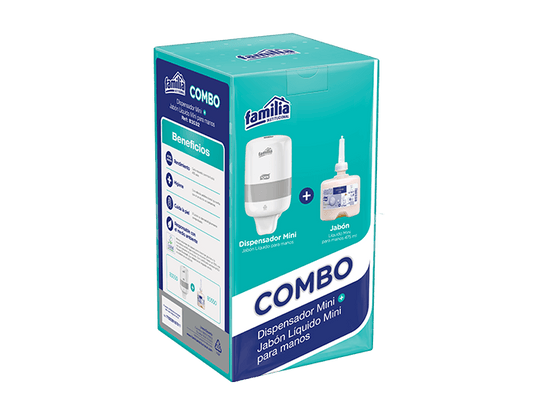 COMBO DISPENSADOR MINI + JABON LIQ X 475