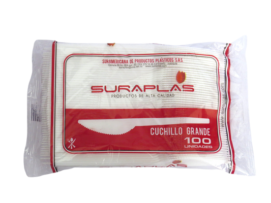 CUCHILLO GRANDE PQTE X 100 UND