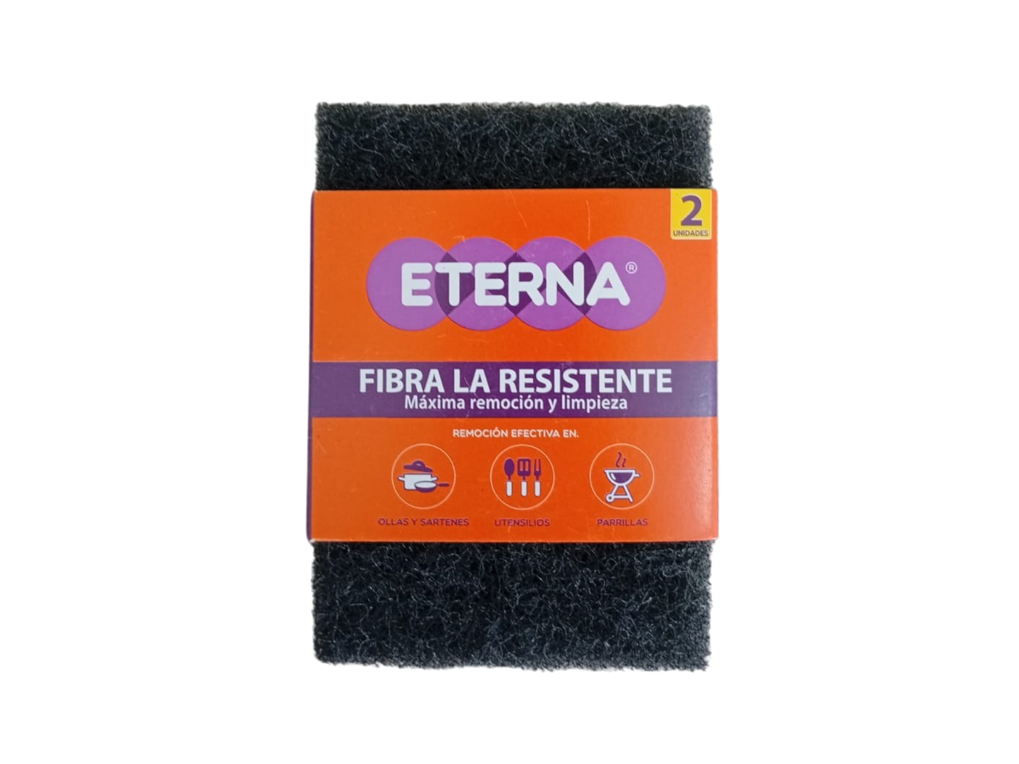ESPONJA DE FIBRA NEGRA X 2 UNDS ETERNA