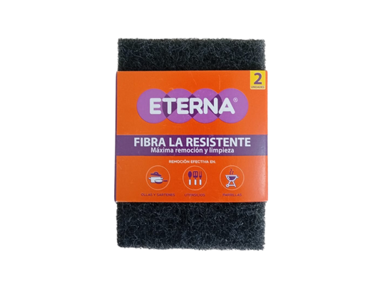 ESPONJA DE FIBRA NEGRA X 2 UNDS ETERNA