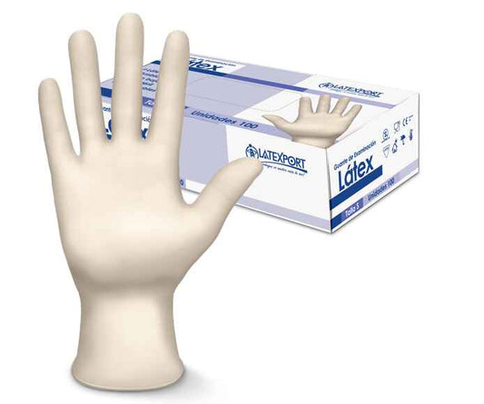 GUANTE DE LATEX CON TALCO X 100 T-M