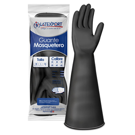 GUANTE MOSQUETERO T 9 CL 35 NEGRO