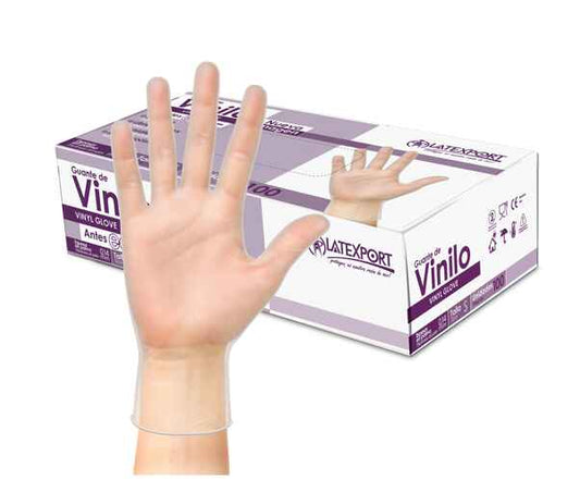 GUANTE VINILO ECO CAJA X 100 UNDS T-L