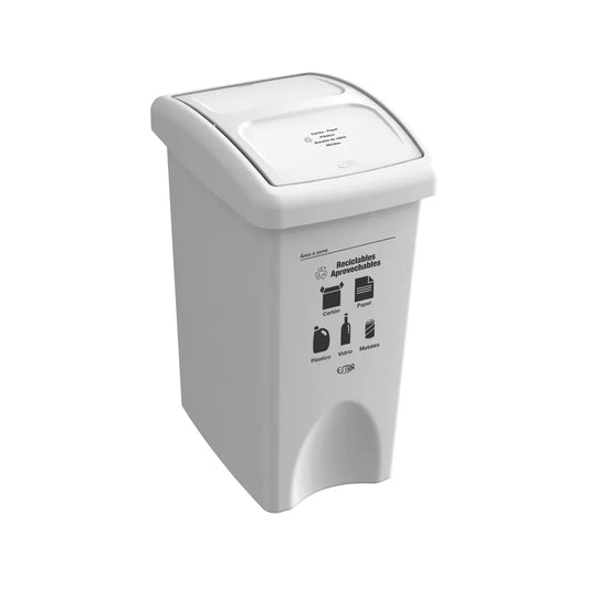 PAPELERA VAIVEN M/R BLANCA ESTRA DE 35 L