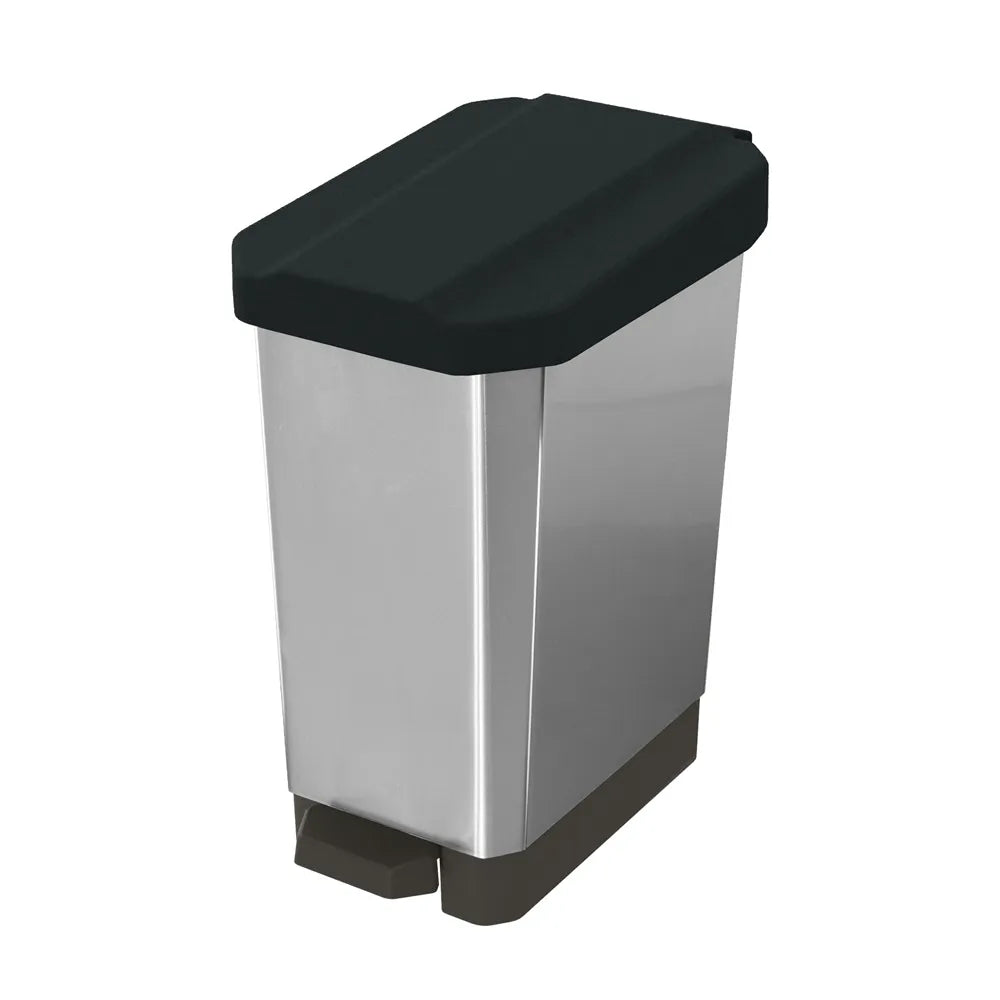 CANECA METALIZ PEDAL NEGRA ESTRA DE 10LT