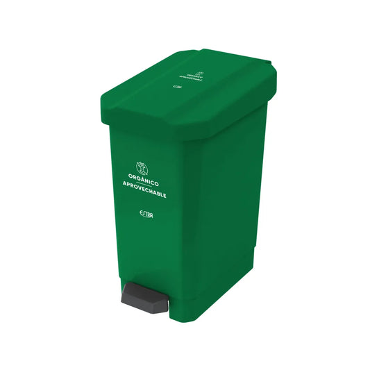 PAPELERA PEDAL VERDE ESTRA DE 44 LTS