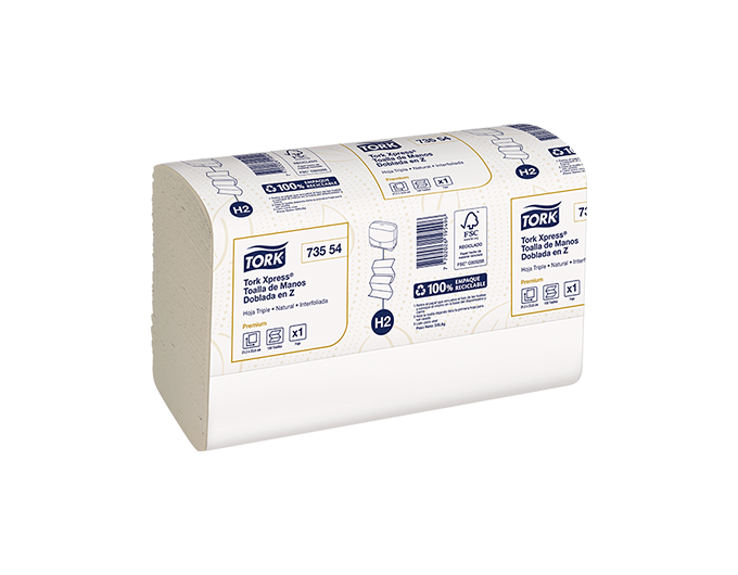 TOALLA EN Z NATURAL T/H CAJA X 24 -73554