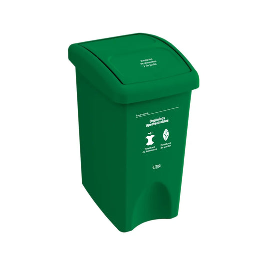 PAPELERA VAIVEN M/R VERDE ESTRA DE 35 LT