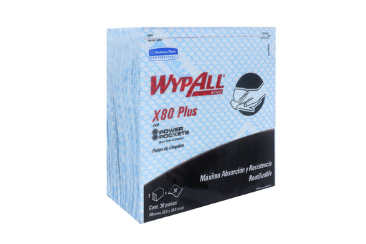 LIMPION WYPALL X80 AZUL PQTE X 30 UNDS