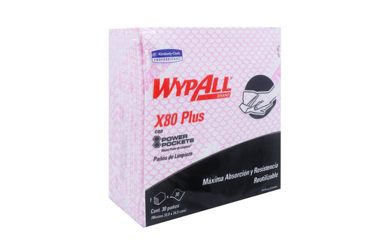 LIMPION WYPALL X80 ROJO PQTE X 30 UNDS