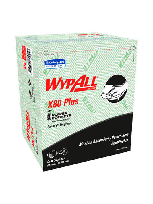 LIMPION WYPALL X80 VERDE PQTE X 30 UNDS