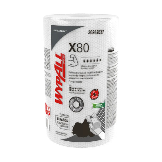 LIMPION WYPALL ROLLO X 80 X 80 PAÑOS