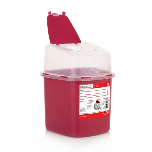 RECIPIENTE RESIDUOS CORTOPUNZANTES 2.8LT