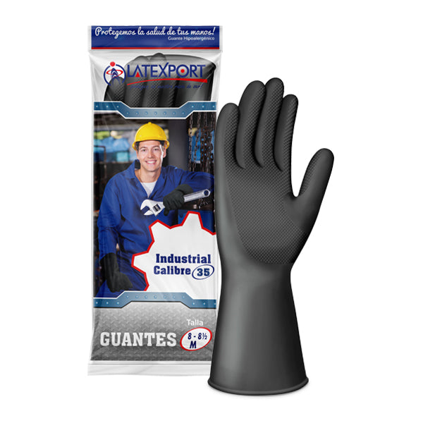 GUANTE INDUSTRIAL CL 35 NEGRO T10 LATEXP