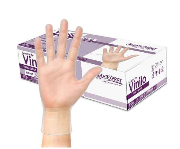 GUANTE VINILO ECO CAJA X 100 UNDS T-L