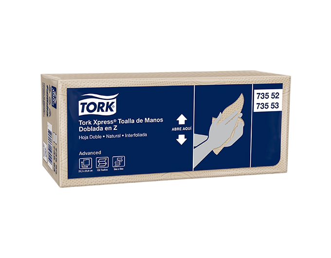 TOALLA EN Z NATURAL D/H CAJA X 24 -73553